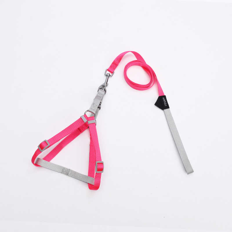 Cuerda de tracción para gatos, correa para el pecho, anti-liberación, cuerda para gatos, linda bola de pelo, especial para salir, ajustable para todas las estaciones