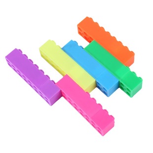 in stock Children Stationery Fluorescent Marking Pen Creative Color Building Blocks Highlighter Pen suit 6 Colors Printable