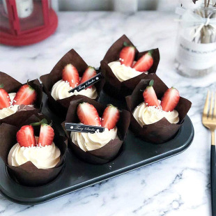 Tulip Cake Cup Fire Goblet Baking Household Cake Cup Bread Oil Paper Disposable Paper Holder Baking Cup