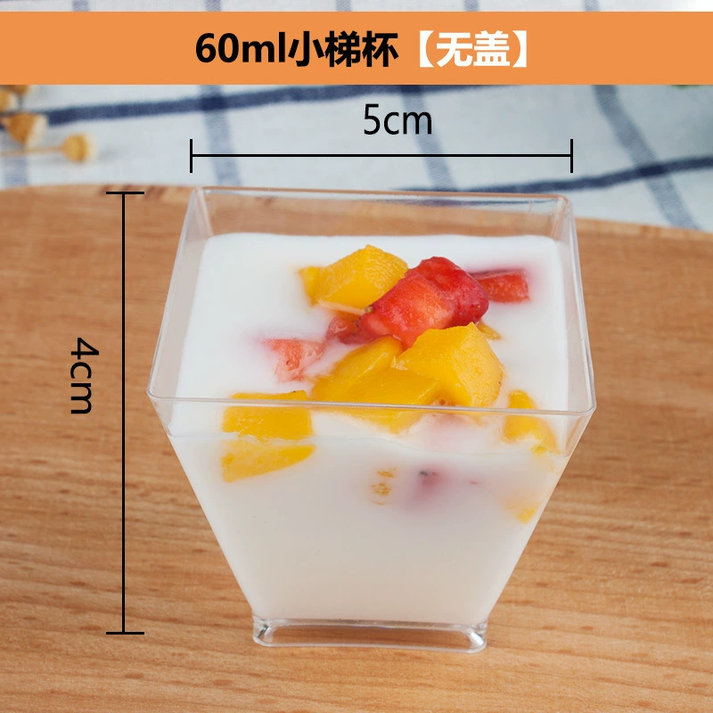 Одноразовый бокал для коктейля из пластика, прозрачный mousse для мороженного