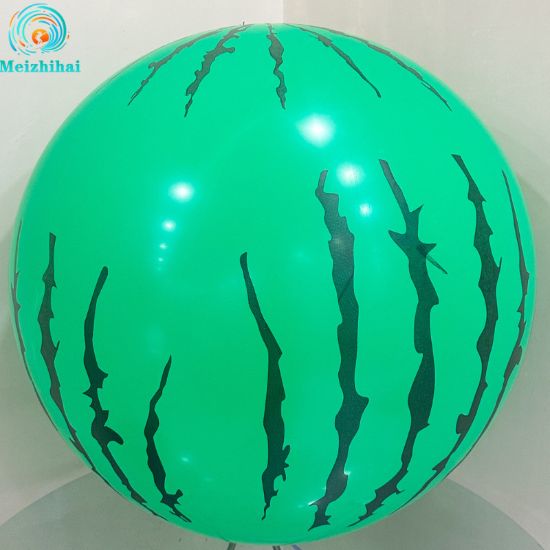 Verano nuevo 12 pulgadas flor de sandía globos de fresa globo de látex fruta modelado de impresión de cinco lados decoración
