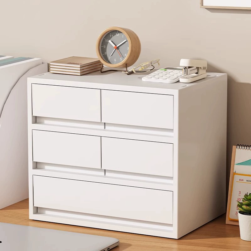 Desktop Drawer Storage Box Organizer, A4 Office File Rack, Multi-Layer Drawers (Wheeled Optional)