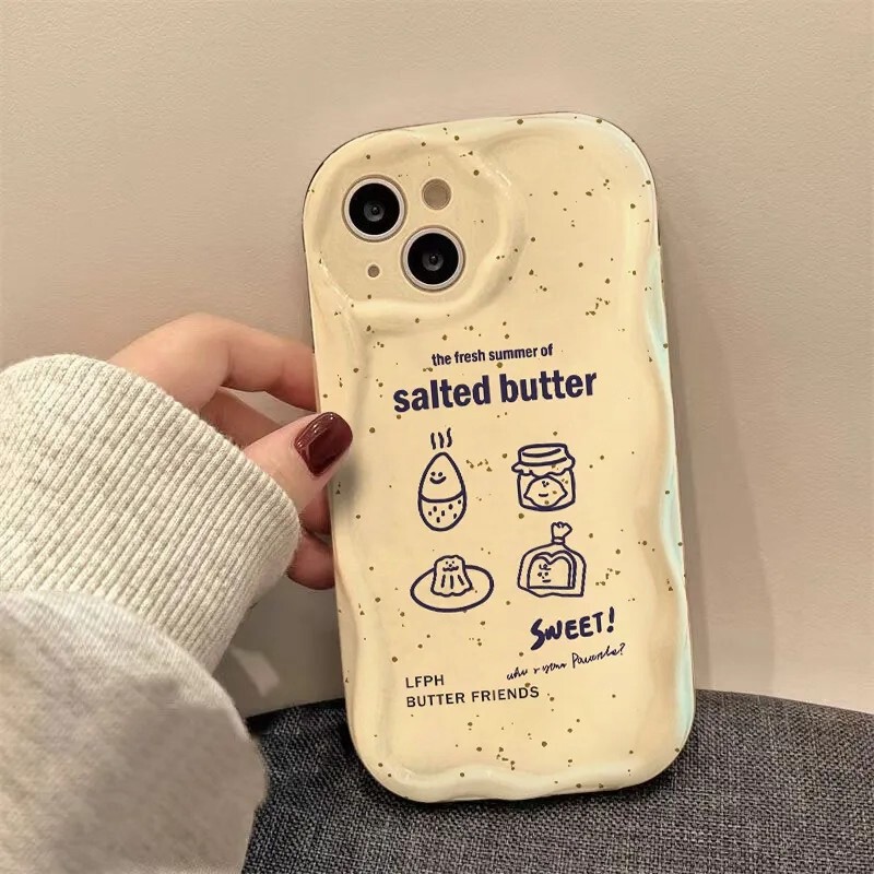 Spot Pattern Food-Themed Case Suitable for Apple 16Promax Phone Case Iphone17 Niche 14 Double-Layer 13 Hard Case 12/11