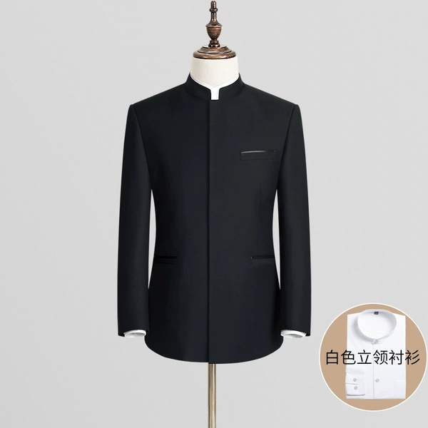 Black dark placket (single top+shirt)