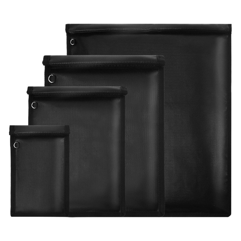 Cross-border Four-piece RFID Waterproof Fireproof Car Shielding Key Case Mobile Phone Tablet PC Signal Shielding Bag