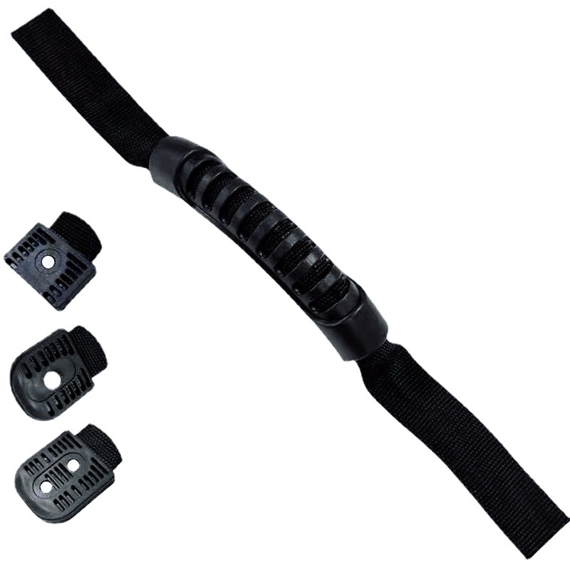 供應黑色防滑拉手劃艇把手織帶塑料提手 織帶塑料PVC車篷松緊把手