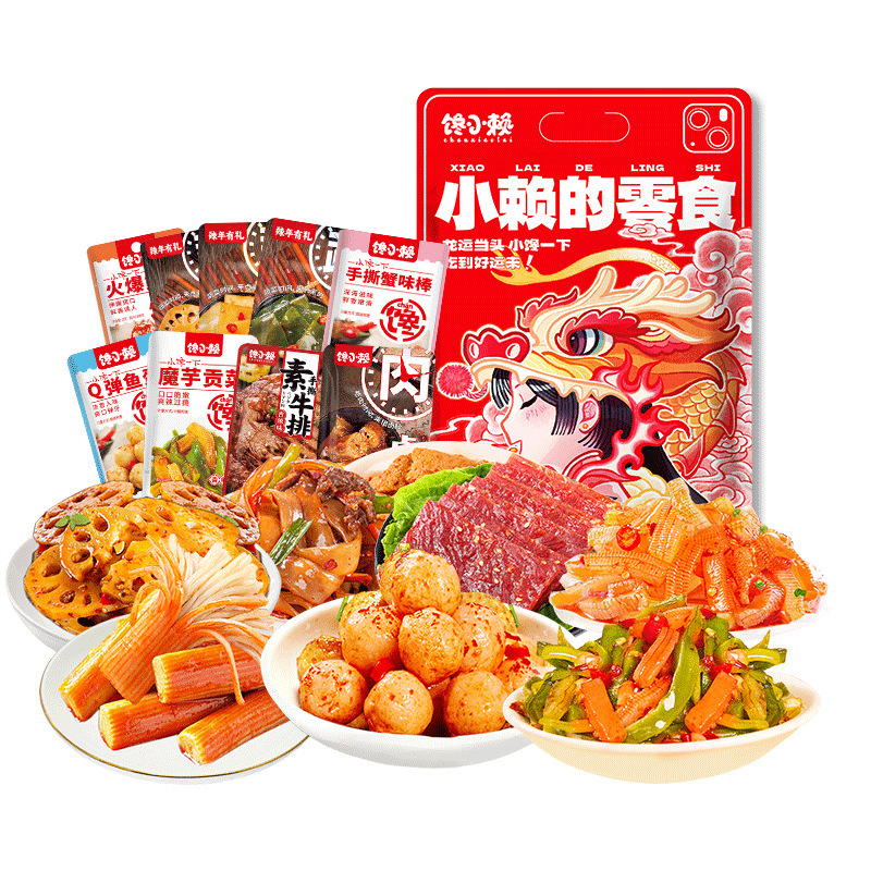 Chanyao Lai ミートスナックギフトパック ミートスパイシーストリップ スパイシーで爽やかなアヒルグッズ 寮カジュアルスナック|undefined