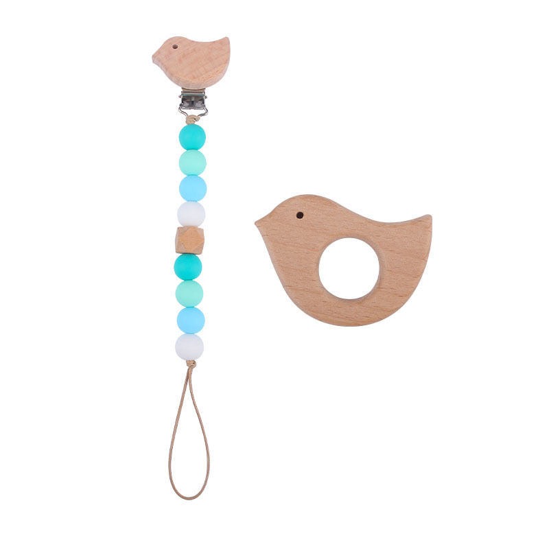 Nuevo bebé calmante silicona chupete cadena teether traje Bebé haya animal chupete clip juguete mordedor