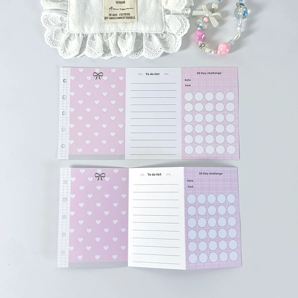 Ins tri-fold page - 1 sheet of polka dots