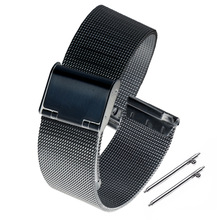 快拆米兰精钢手表带04线单保扣不锈钢表带金属网带手链18 20 22mm