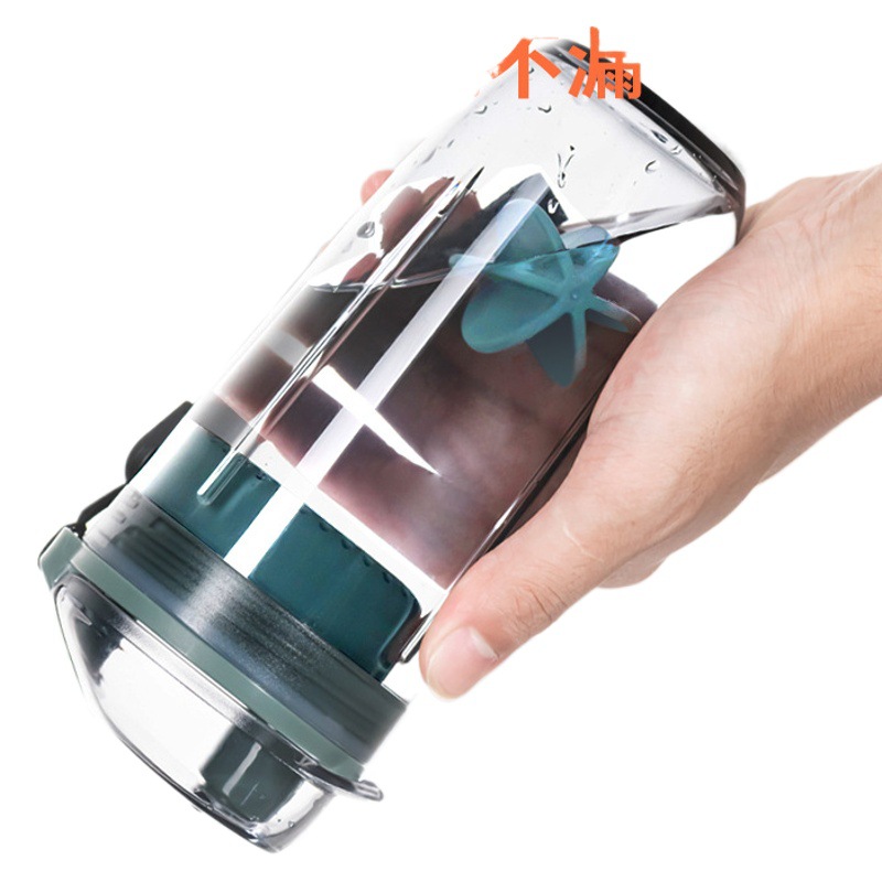 Suministro directo de fábrica fitness proteína polvo batido taza a prueba de fugas hervidor portátil resistente a la caída deportes taza de agua de plástico logotipo impreso