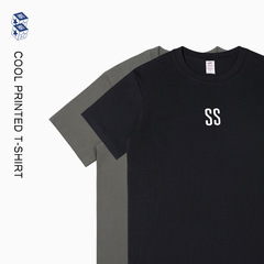 2023年夏プリント半袖メンズインスタ映えブランドゆったりレタープリントラウンドネックTシャツカップル用インナーシャツカジュアル万能