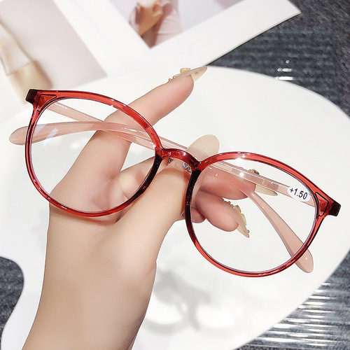  middle-aged and elderly fashionable reading glasses ultra-light plastic glasses high-definition plain glasses can be equipped with myopia and presbyopia manufacturers