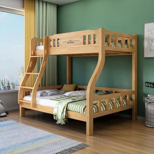 Oak bunk bed, adult and child bunk bed, multi-functional bunk bed, adult dormitory bunk bed