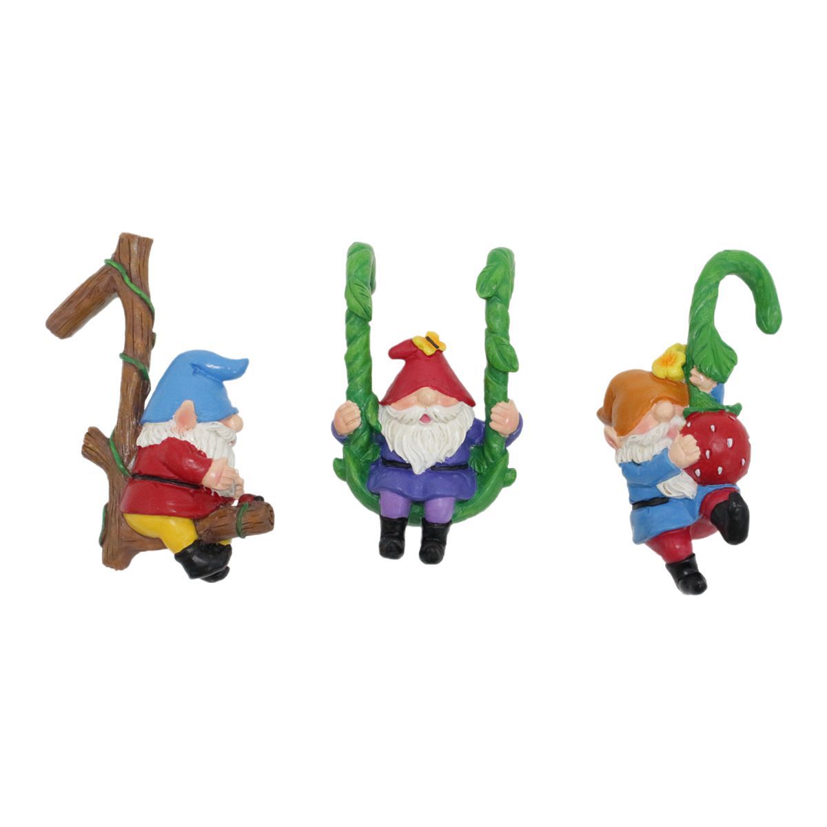  New Resin Swing Dwarf Pendant Creative Outdoor Garden Gnome Micro Landscape Decorations Hanging Potted Plant