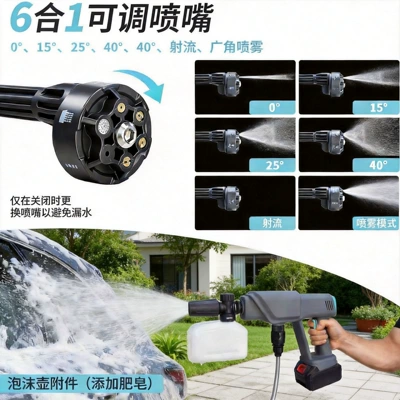 Car washing machine, High-Pressure Water Gun, Household Wireless Car