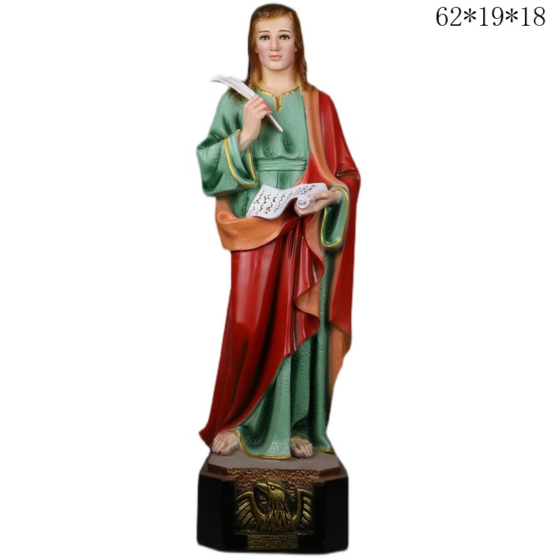 60cm San Juan Cuatro Ornamentos de Historia Santa Estatuas de Mirada Estatuas de la Iglesia Decoración de la Salón