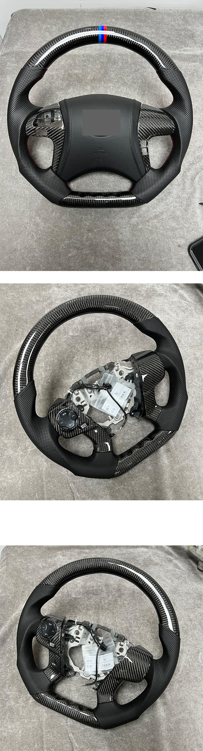 [Source Factory] Car Carbon Fiber Steering Wheel Processing Suitable for Toyota 6Th Generation Highlander Modification and Customization