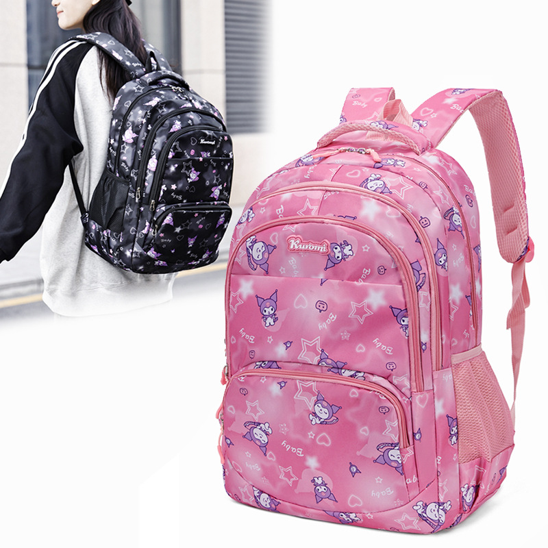 Nuevo estilo de comercio exterior mochila de gran capacidad para mujer linda escuela de escuela primaria de alto valor mochila doble informal para estudiantes neutrales