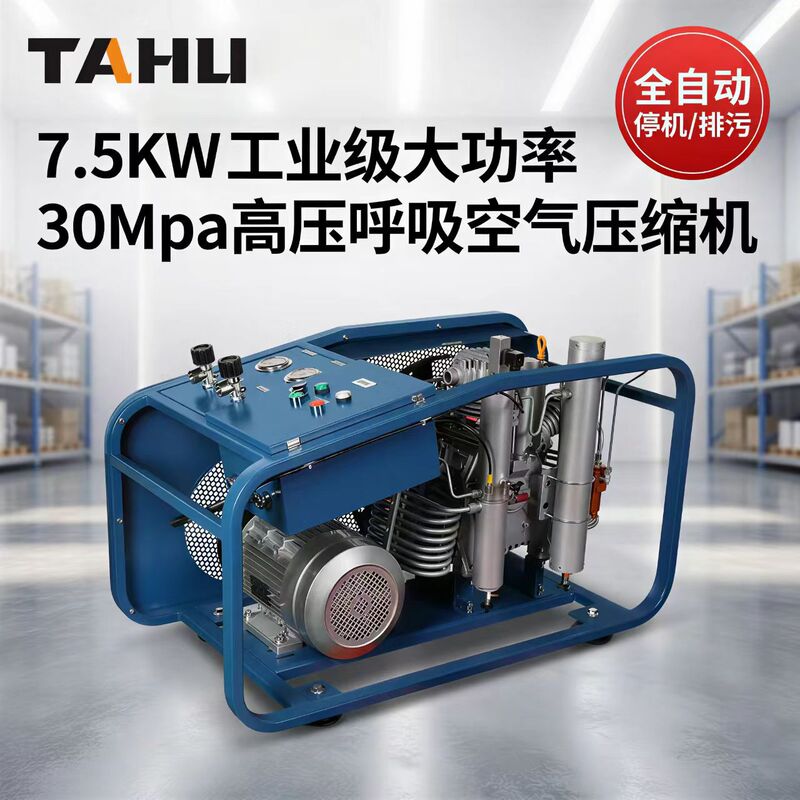 Tahu7.5Kw High-Pressure Breathing Air Compressor Fire Diving Cylinder Filling Pump 30Mpa Fully Automatic Air Pump