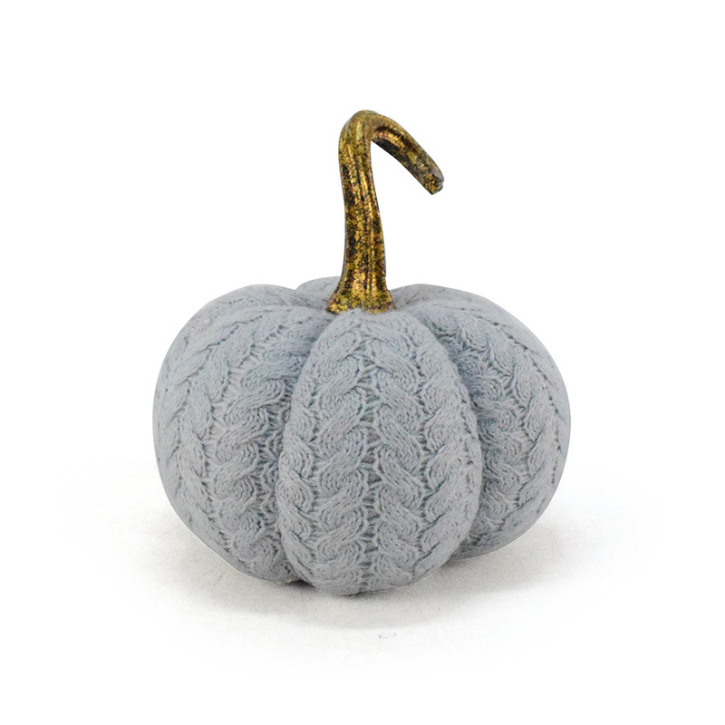 New Gray Pumpkin Autumn Thanksgiving Cross-border Decorations Woven Woven Pumpkin Theme Party Interior Decoration