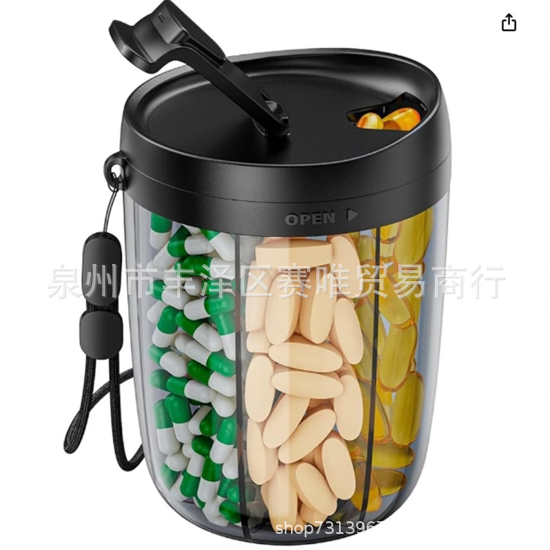 Organizador grande para suplementos botellas y tabletas dispensador de almacenamiento transfronterizo