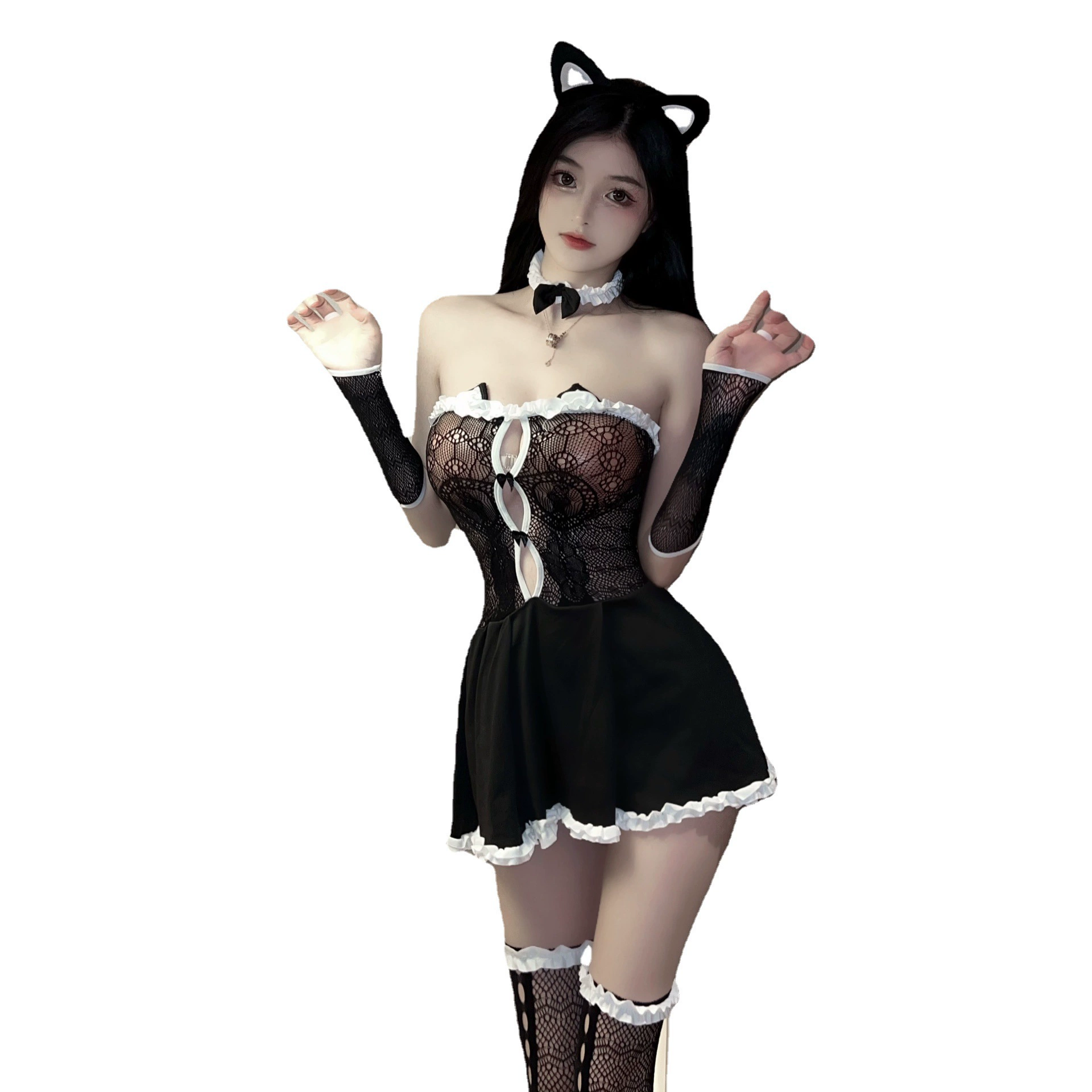 爱如如 Sexy underwear, tube top, cute bodysuit, set
