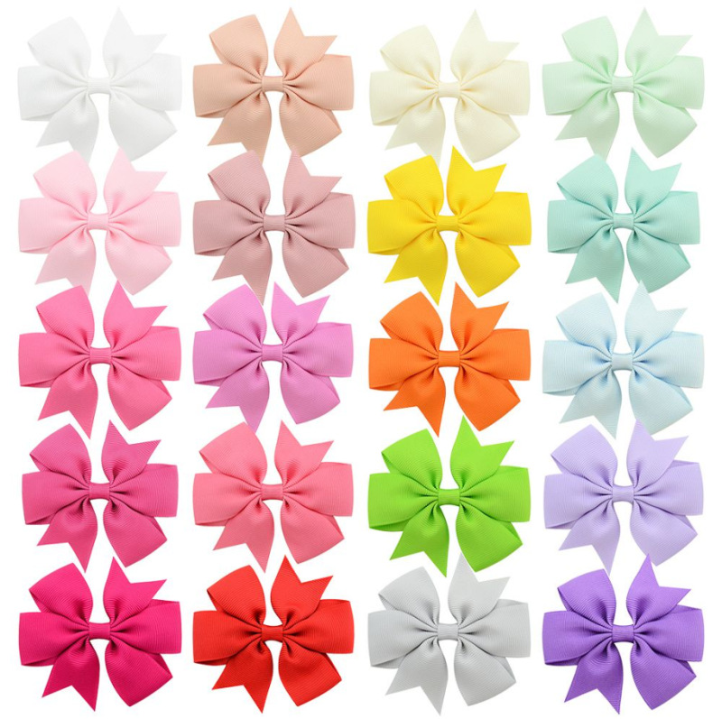 Amazon Comercio exterior hecho a mano del bebé cola de golondrina en forma de V costilla cinta arco horquilla accesorios para el cabello de los niños tocado 564 image 10