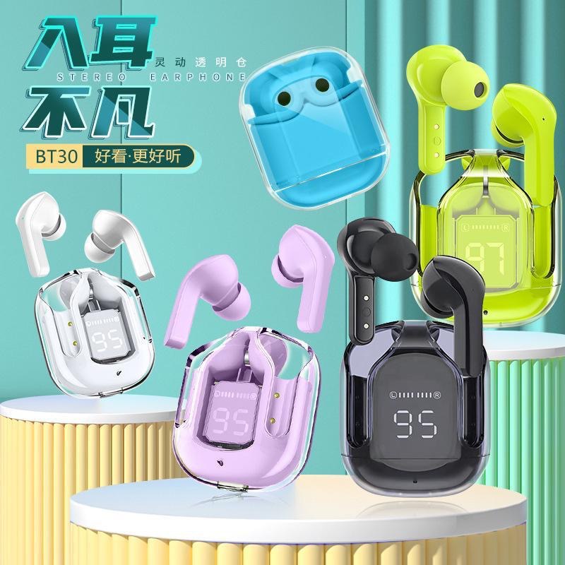 Cross-Border Air31 Bluetooth Headset Transparent Wireless In-Ear Air39Tws Noise Reduction Digital Display Sports Headset Hk3