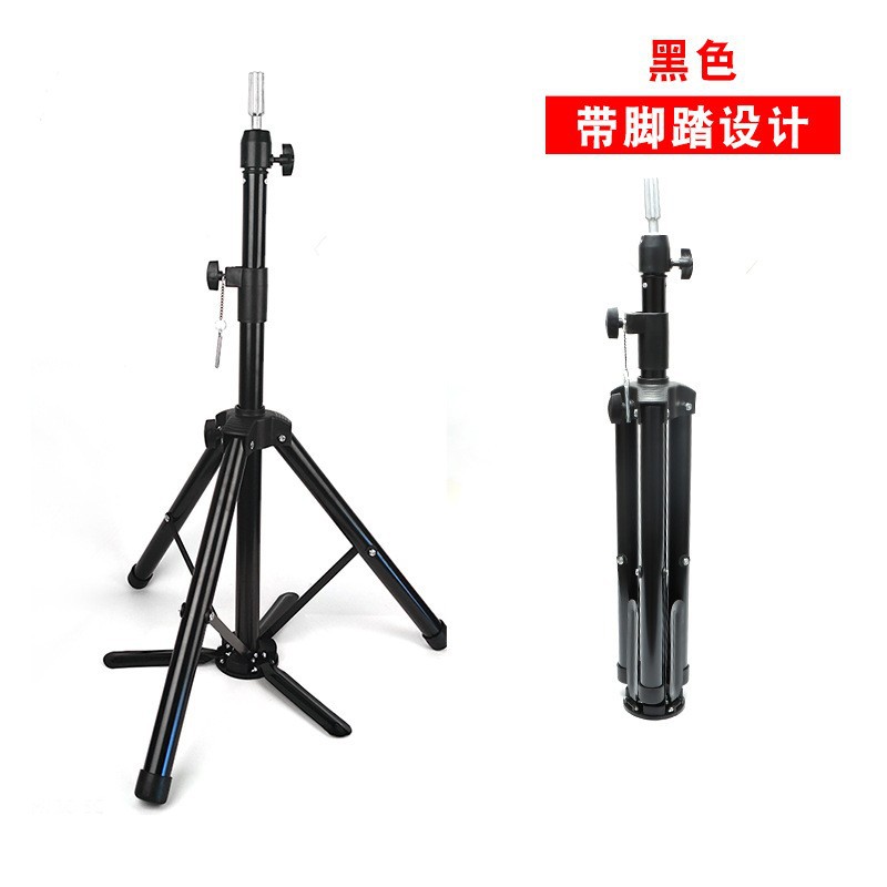 Cabeza de maniquí con trípode para práctica de peluquería