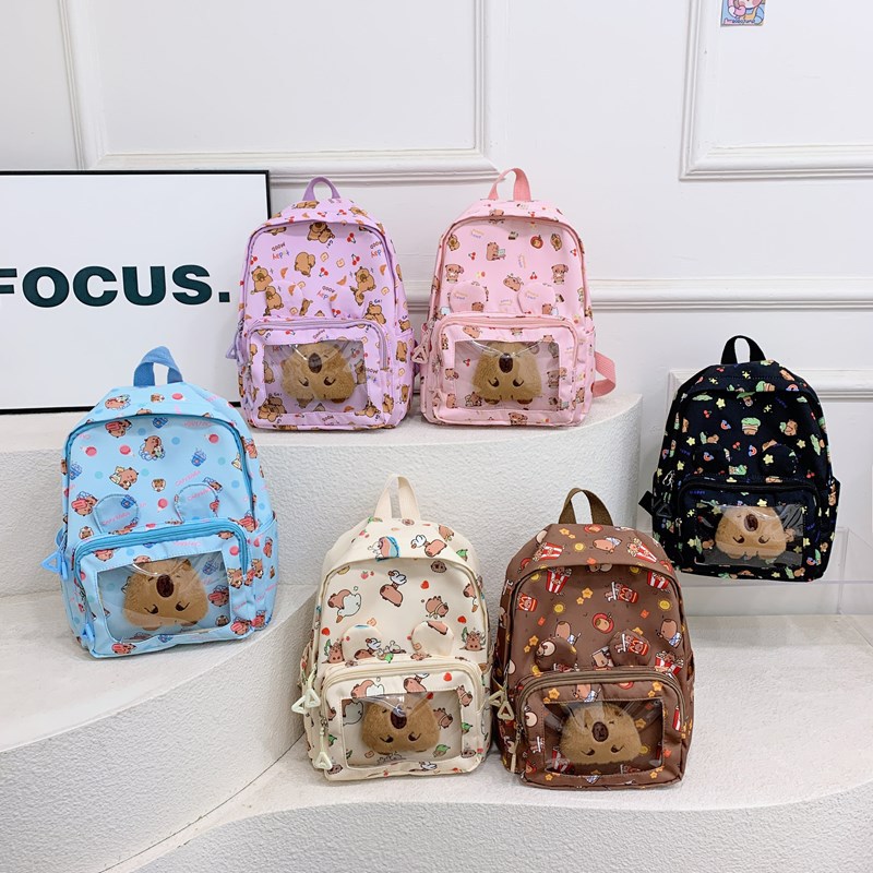 Mochila de moda para niños, nueva mochila casual con estampado de dibujos animados para niños y niñas, mochila de moda para bebés de gran capacidad