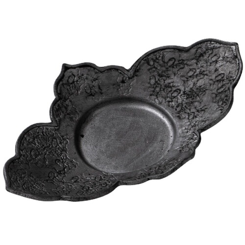High-end Teacup Saucer Hand-hammered Patterned Old Tin Metal Non-slip Japanese Tea Ceremony Gongfu Tea Accessories