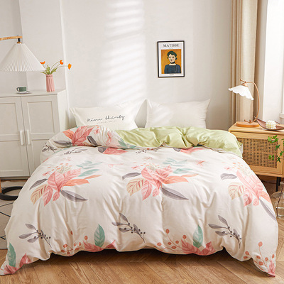 小清新纯棉被套单件植物花卉200x230cm床上用品全棉被罩单人学生