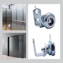 工厂批发JK436机械门锁蒂森电梯三角锁 铁片柜门配电箱机箱转舌锁