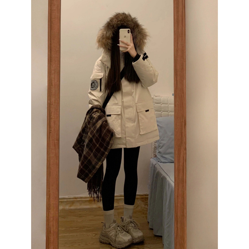 2026 Winter Workwear Cotton Jacket for Women, Cold-Proof, High-End, Oversized Couple's Parka Cotton Coat 2026 Winter Workwear Cotton Jacket for Women, Cold-Proof, High-End, Oversized Couple's Parka Cotton Coat