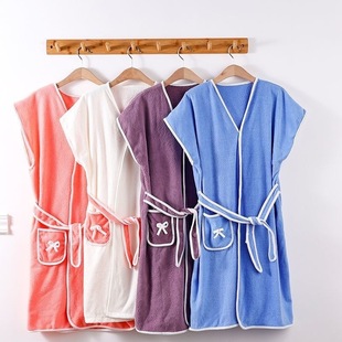 Fashionable Bath Towel, Bath Skirt, Adult Lace-Up, Cute Wearable Student Nightgown, Home Absorbent, Soft Bathrobe That Does Not Fall Off