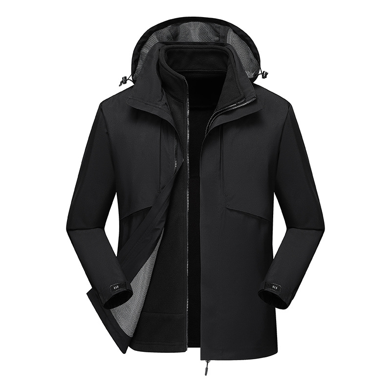 2025秋冬新款厂家直销户外时尚运动休闲冲锋衣春秋脱卸帽防水防风