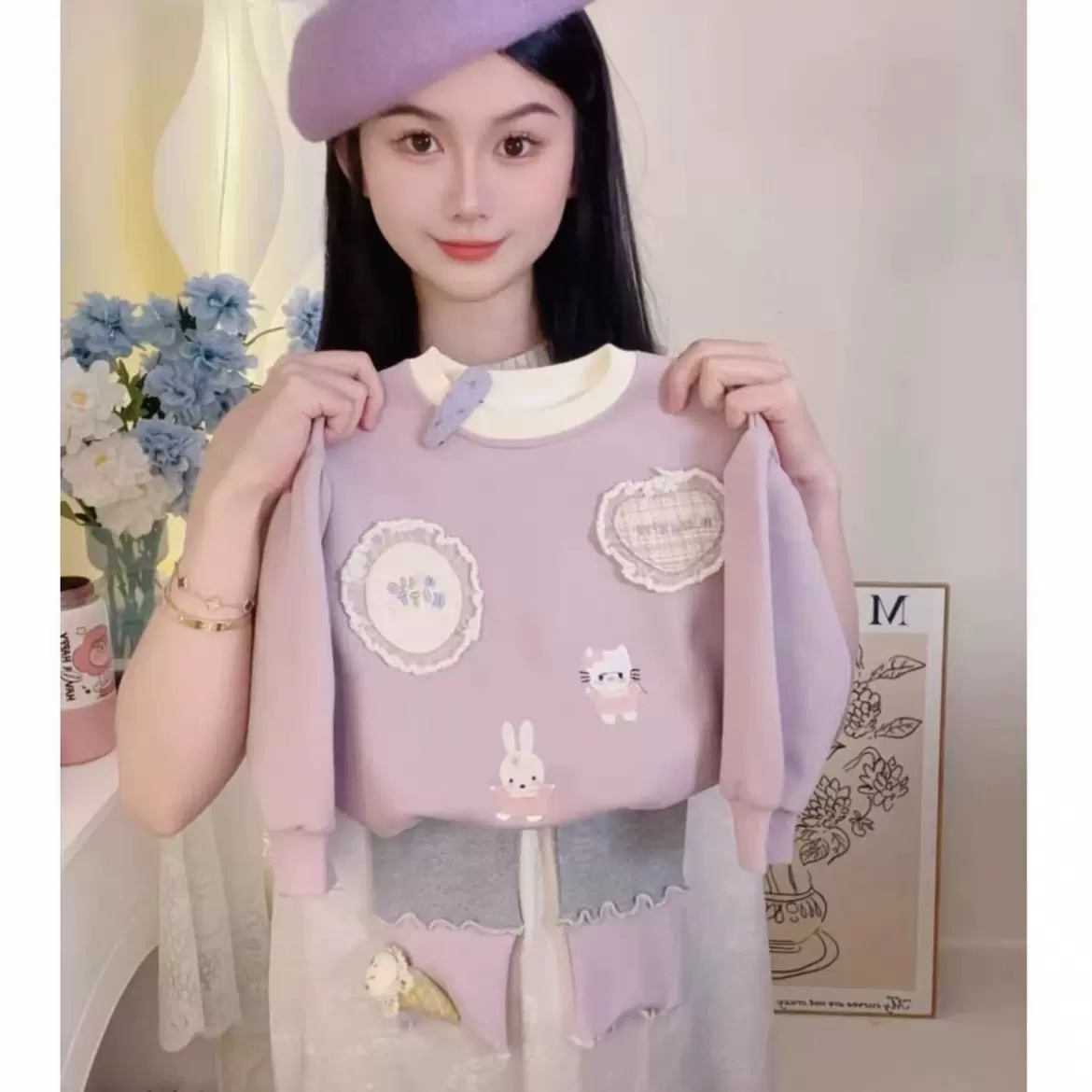 女童卫衣打底裤秋装套装2025新款儿童洋气衣服女宝宝秋季两件套