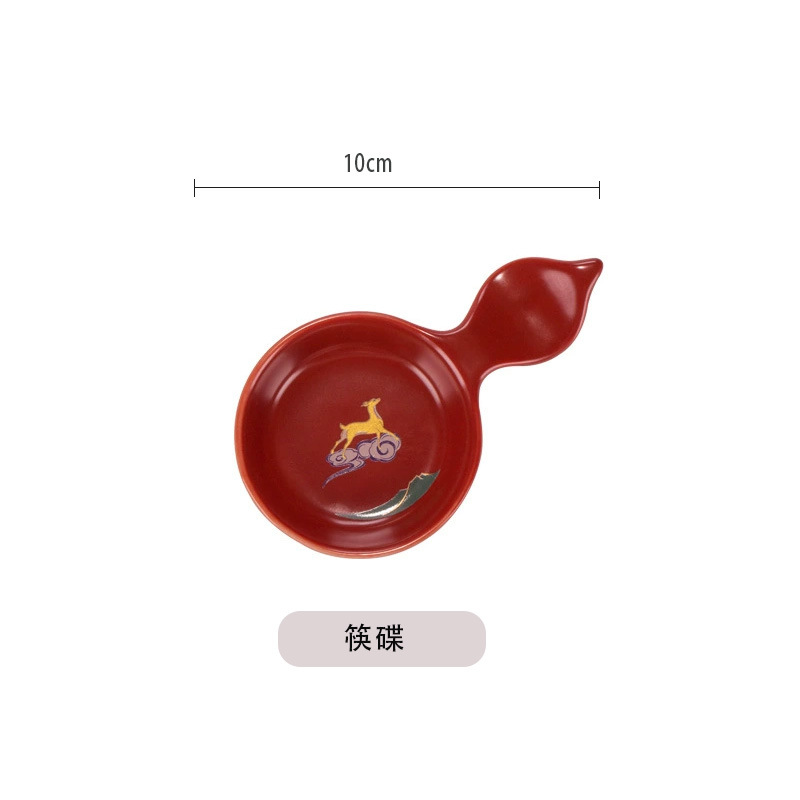 젓가락과 접시(빨간색)