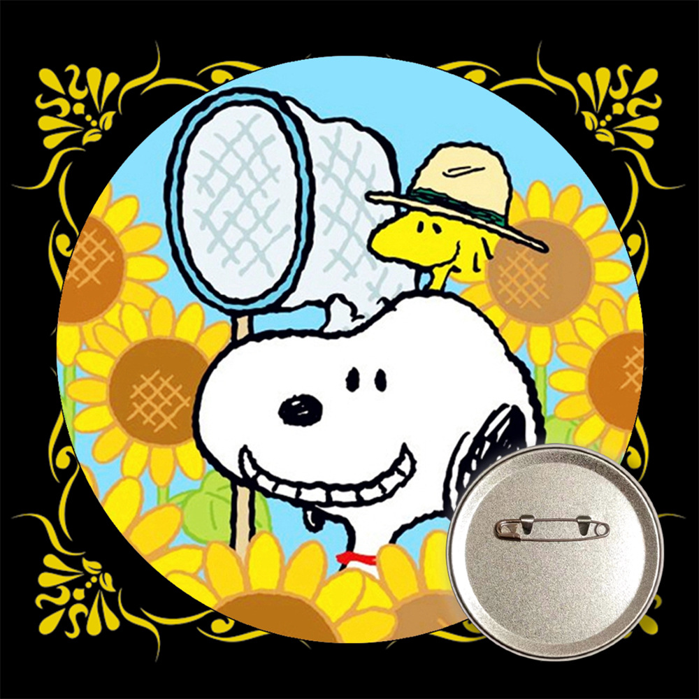 Snoopy bar transfronterizo insignia broche de estaño metal medallas conmemorativas anime periferia al por mayor