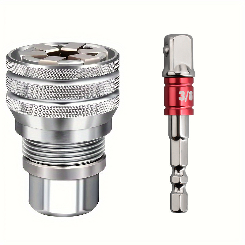Multifuncional llave de enchufe universal manga de trinquete 7-19 conjunto de tres piezas 3/8 biela magia tonto manga universal image 20