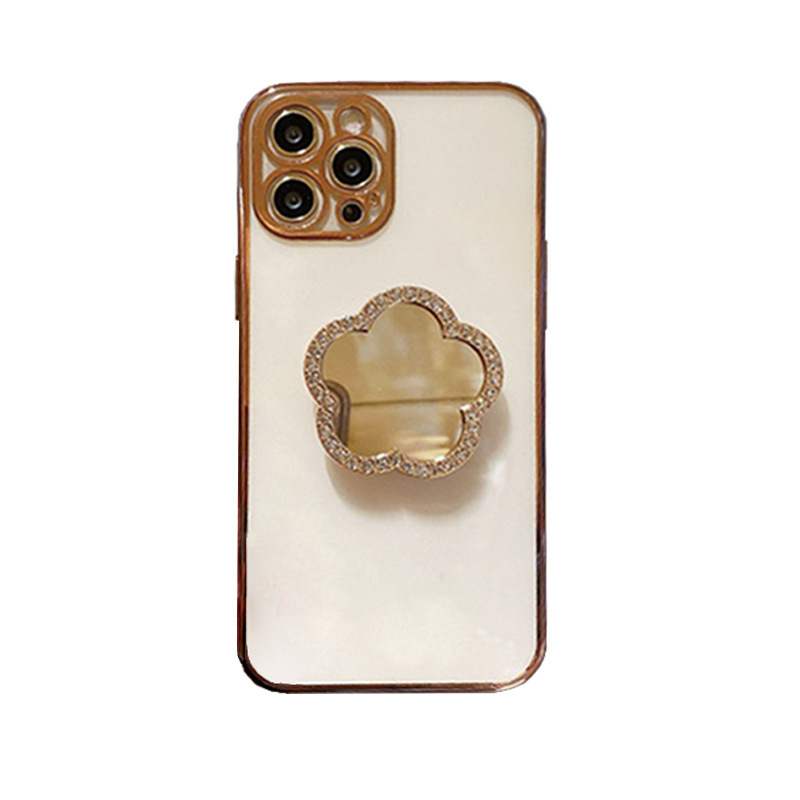 Funda para teléfono Apple 17 Pro Max, 16 Pro Max, con orificios precisos, 14/15, cobertura total, 8P, espejo, SE, diamantes de imitación, XR