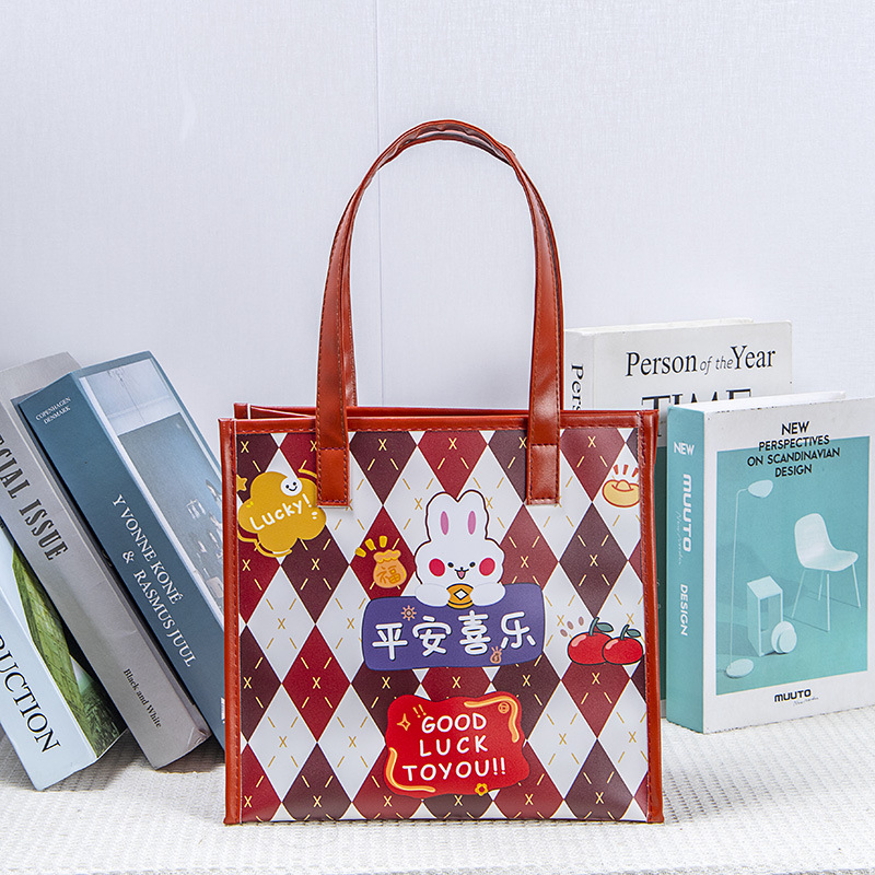 Cartoon capacious waterproof summer beach linen bag for swimming