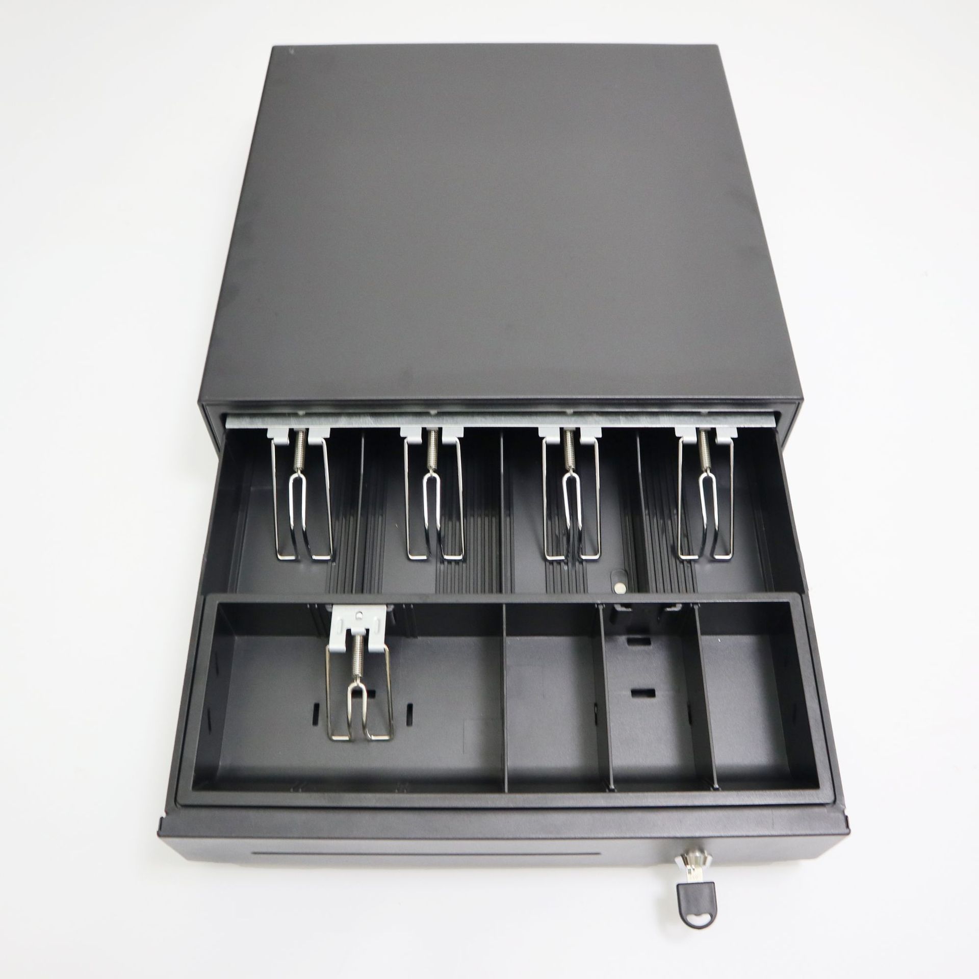 博强钱箱工厂批发BQ400DF5纸币3硬币收银箱收钱箱出口国外带锁