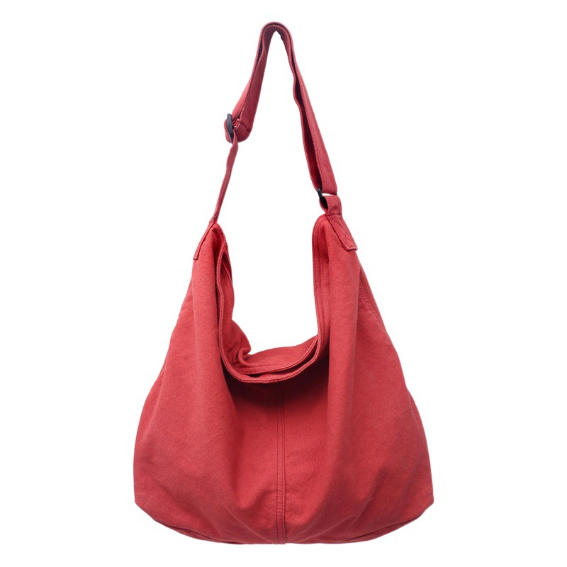 Hong Kong style artistic young college student class shoulder bag Korean style lazy style shopping bag large capacity shoulder messenger bag