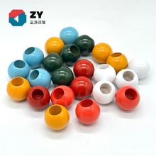 现货供应火柴棍彩色木球荷木圆球洞洞板配件圆木球彩色木圆珠挂钩