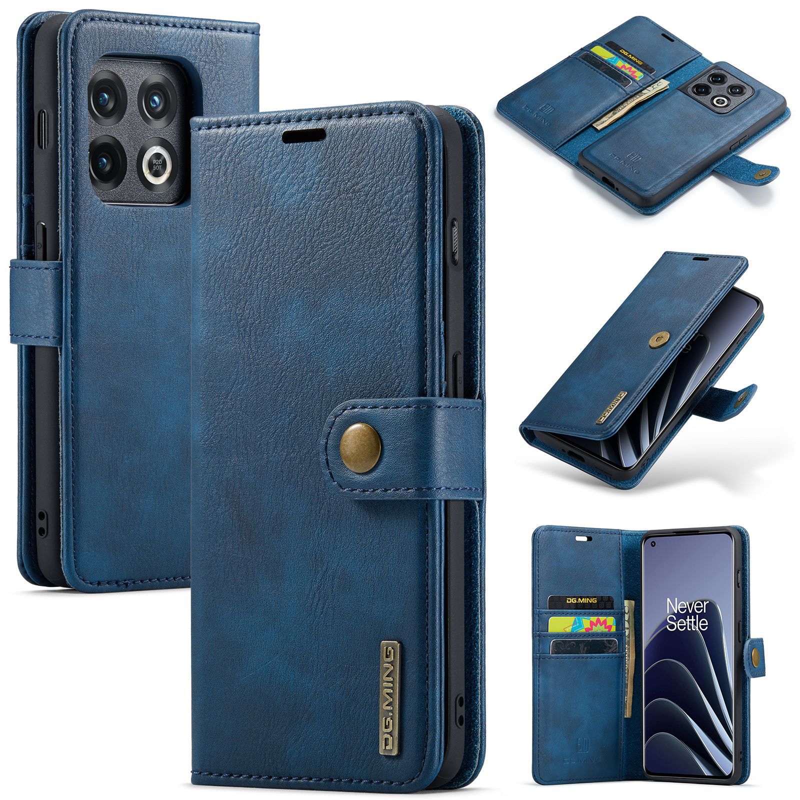 Adecuado para One Plus 1 + 10 Pro funda de cuero dividida magnética One Plus 9RT / Nord2 / N200 teléfono móvil dos en uno con billetera_voghion.com
