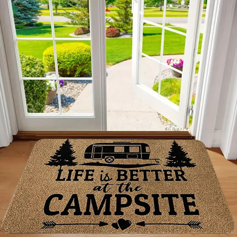 Alfombra de franela estampada, estilo playa, antideslizante, resistente a la suciedad, resistente al desgaste, alfombra para la entrada, dropshipping transfronterizo Y2.