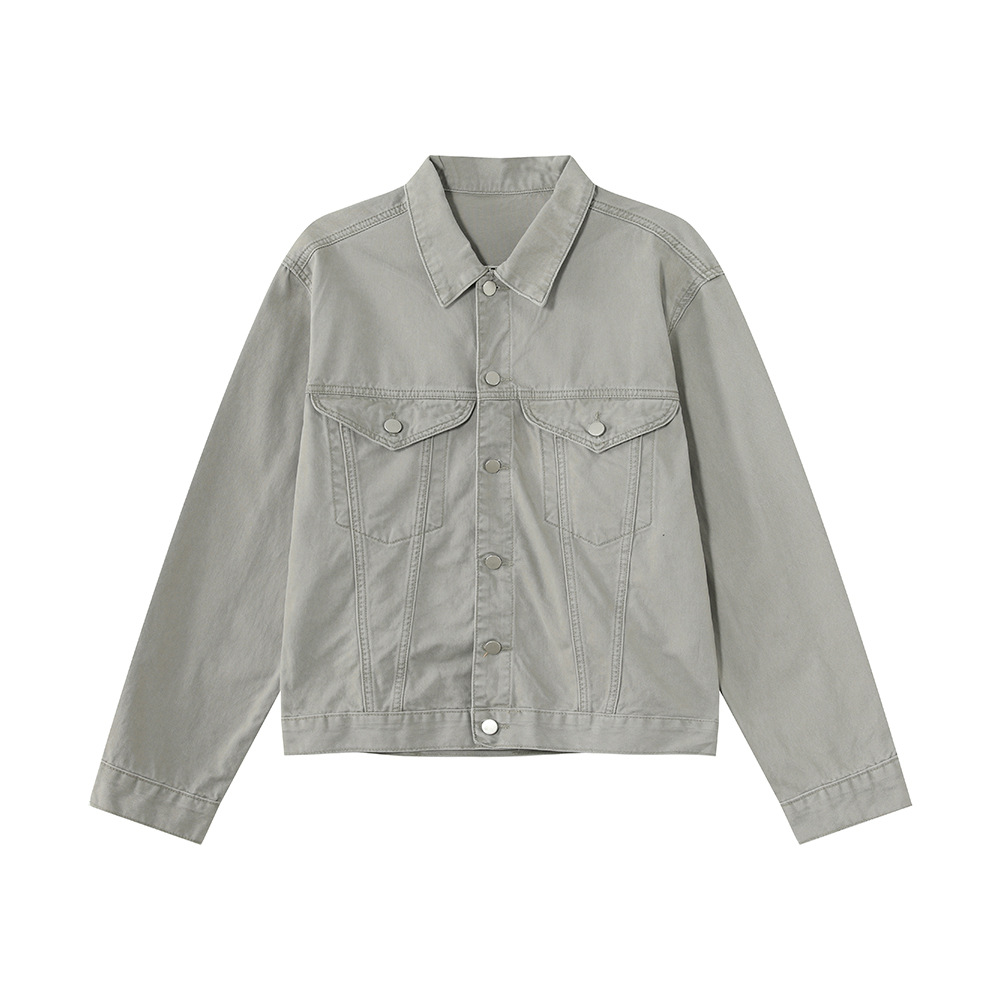 MTLCLOTHES Hombres| Algodón retro americano chaqueta corta pantalones de cimetaje de trabajo jeans casuales