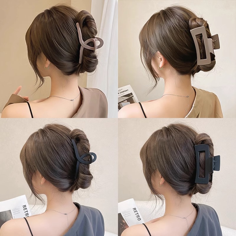 Moda acrílica agarrando clip de cabello grande cabeza de mujer cabeza de cabello nuevo estilo universal tiburón clip de cabello al por mayor